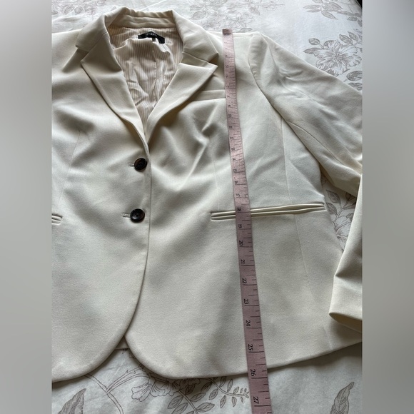J Crew Schoolboy Blazer XL Cream Ecru Office Classic Minimalist Neutral K2899 - Picture 10 of 11